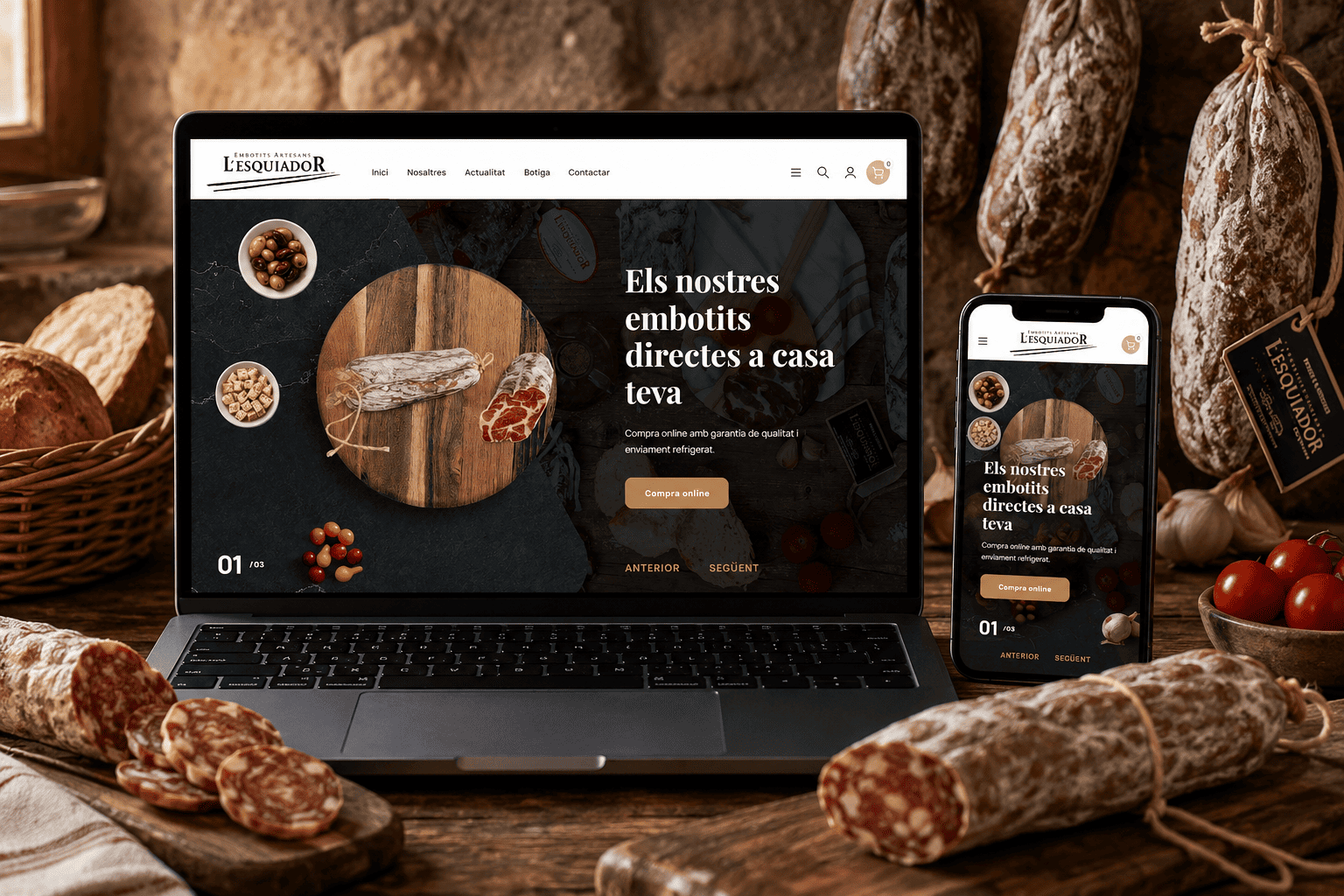 Estrenem nova web: descobreix el nou disseny d'Embotits Esquiador
